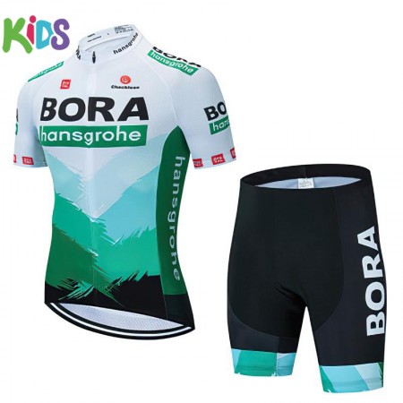 Completo Maglia Ciclismo + Pantaloncino 2021 BORA-hansgrohe Bambinio N003